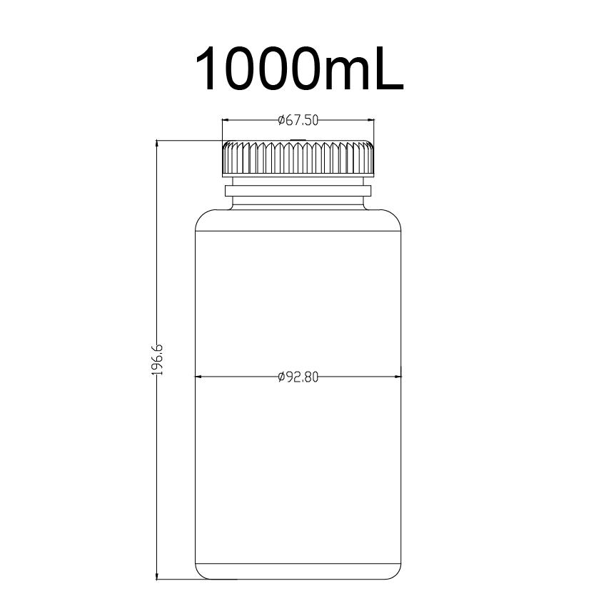 HDPE试剂瓶(广口试剂瓶),1000ml